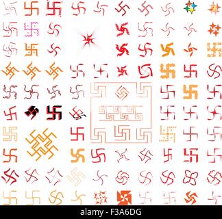 Swastica The Holy Motif Collection Vector Art Stock Vector
