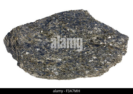 Biotite-rock (glimmerite). This rock is composed of only one mineral - iron-rich mica biotite. Stock Photo