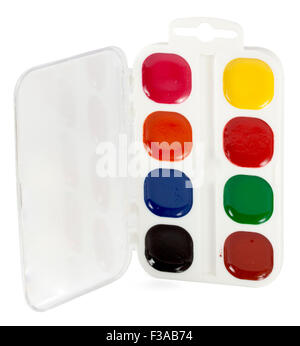 watercolor paints isolated on a white background Stock Photo