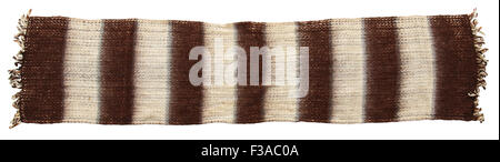 Warm knitted scarf isolated on white background Stock Photo