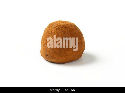 belgian praline with chocolate butter on white background Stock Photo