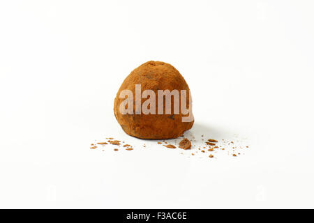 belgian praline with chocolate butter on white background Stock Photo