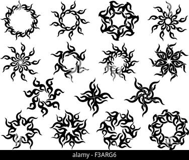 Circle Decorative Flame collection set Stock Vector Image & Art - Alamy