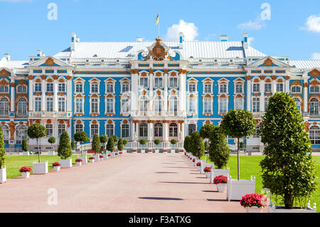 Catherine Palace - the summer residence of the Russian tsars. Tsarskoye Selo, Russia Stock Photo