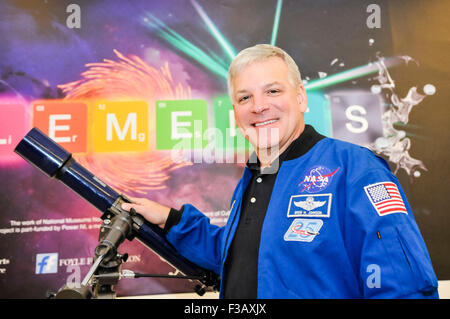 Belfast, Northern Ireland, UK. 3rd October, 2015. NASA astronaut Greg H. Johnson visits Belfast Credit:  Stephen Barnes/Alamy Live News Stock Photo