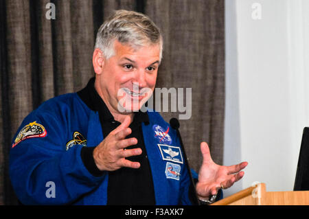 Belfast, Northern Ireland, UK. 3rd October, 2015. NASA astronaut Greg H. Johnson visits Belfast Credit:  Stephen Barnes/Alamy Live News Stock Photo