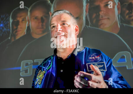 Belfast, Northern Ireland, UK. 3rd October, 2015. NASA astronaut Greg H. Johnson visits Belfast Credit:  Stephen Barnes/Alamy Live News Stock Photo