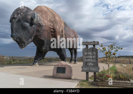 World's Largest Buffalo in Jamestown, North Dakota Stock Photo