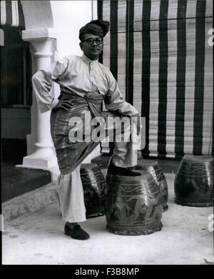 Tunku Abdul Rahman on a white background. The portrait of the Prime ...