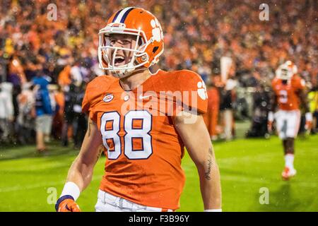 Clemson wide receiver Sean Mac Lain (88) during the NCAA college football game between Notre Dame and Clemson on Saturday Oct. 03, 2015 at Memorial Stadium, in Clemson, S.C. Jacob Kupferman/CSM Stock Photo