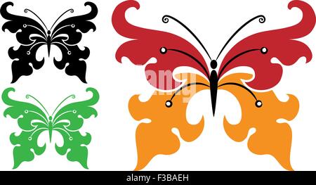 Tattoo Butterfly Design Vector Art Stock Vector
