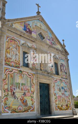 The parish church of Valega, in Ovar, Aveiro Stock Photo