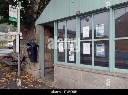 Rural bus stop in Northumberland village, England Stock Photo - Alamy