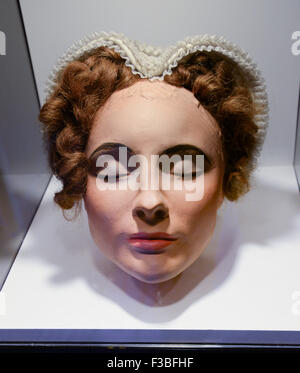 The death mask of Mary Queen of Scots, Mary Queen of Scots House Jedburgh in the Scottish Borders Stock Photo