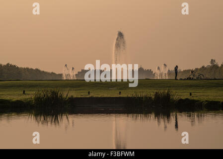 Fountain at Hampton Court, London Stock Photo