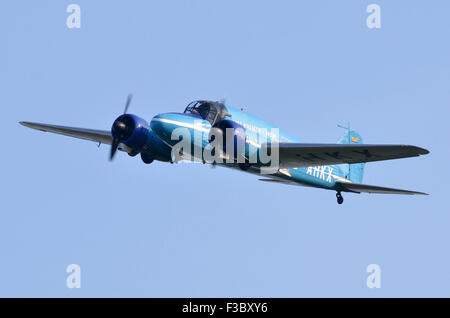 1930s Avro Anson C19 displaying at the Airshow Season Finale, Shuttleworth Collection, Old Warden, Bedfordshire, UK. 4th October 2014. Credit:  Antony Nettle/Alamy Live News Stock Photo