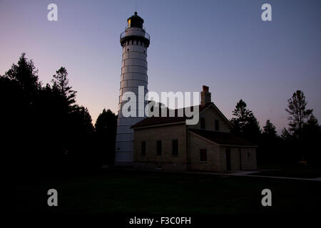 Cana Island Lighthouse, overlooking Lake Michigan, Door County, Wisconsin Stock Photo