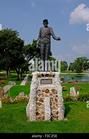 Statue of Father Paul Matthias Dobberstein at The Grotto of the Redemption in West Bend, Iowa Stock Photo