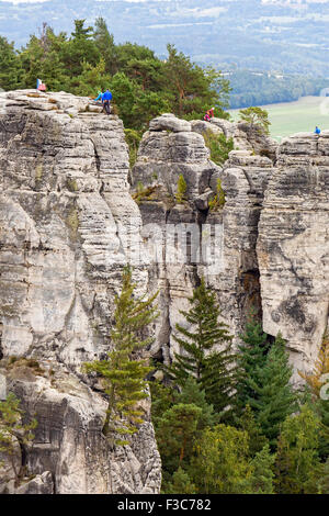 Prague Raj Cliffs, rocky towers. in area called Cesky Raj, the North of Prague ...