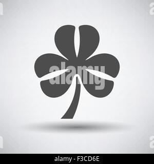 Clover leaf icon over grey background. Vector illustration. Stock Vector