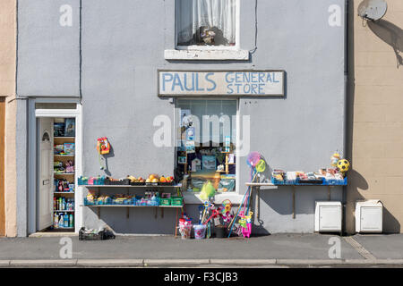 Pauls General Store a shop in Staithes, North Yorkshire coastal village near Whitby. Stock Photo