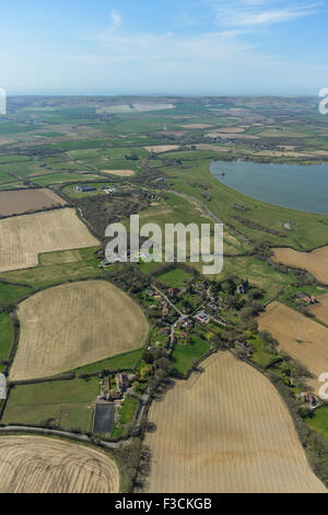 Aerial photograph of Arlington, East Sussex Stock Photo