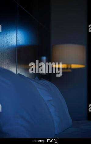 Pillows on hotel bed Stock Photo