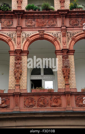 Lubeck, Germany,detail of house in Musterbahn. Stock Photo