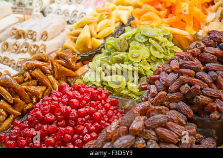 Famous turkish delights on the market Stock Photo