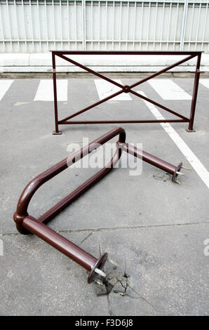 Outside vandalism of a public property in the street Stock Photo