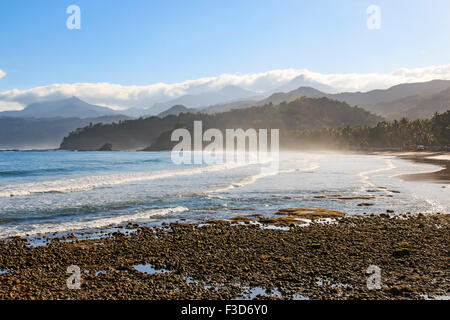 Palawan beach, by the Undergorund River, Philippines Stock Photo