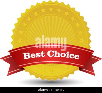 This image is a vector file representing best choice badge. Stock Vector