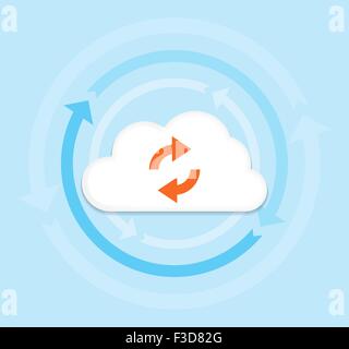 This image is a vector file representing a internet cloud computing concept. Stock Vector