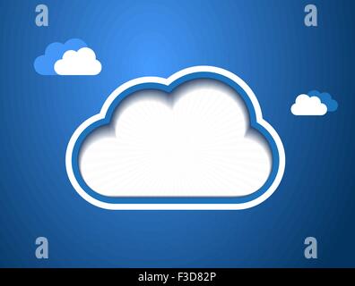This image is a vector file representing a cloud design background image. Stock Vector