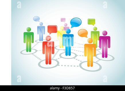 Social network connection abstract representation. It contains overlay blend mode. No mesh or transparencies. EPS 10 vector file Stock Vector