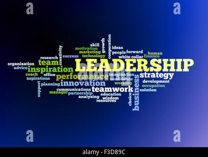 Leadership conceptual text word cloud Stock Photo