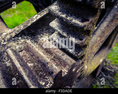 Detail Of An Old Rusty Industrial Boat Winch Stock Photo