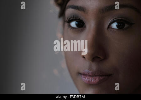 Portrait of young woman in studio Stock Photo