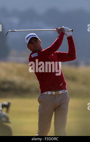 St Andrews, Scotland. 04th Oct, 2015. Alfred Dunhill Links Golf final round. Benjamin Hebert of France at the fourth hole © Action Plus Sports/Alamy Live News Stock Photo