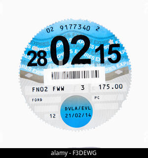 UK tax disc. Stock Photo