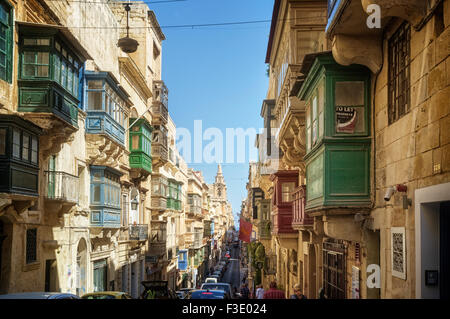 St Paul's Street Valletta Stock Photo