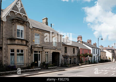 The High Street in the town of Cowbridge in the heart of the Vale of Glamorgan Stock Photo