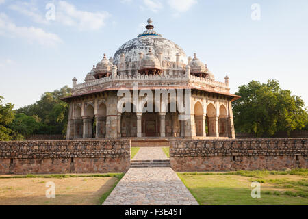 Delhi, India - 19 September, 2014:  Isa Khan Niyazi's Tomb, one of the buildings of Humayun's Tomb, Complex on 19 September 2014 Stock Photo