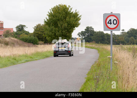 Driver starting their driving test at DVSA Training Academy in ...