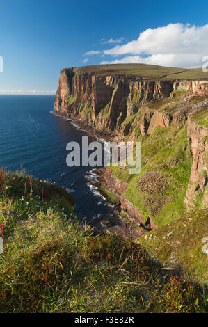 Sea cliffs at St. John's Head, Hoy, Orkney, Scotland. Stock Photo