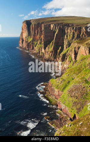 Sea cliffs at St. John's Head, Hoy, Orkney, Scotland. Stock Photo
