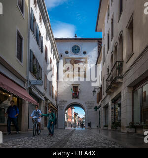 Spilimbergo in northern Italy, most noted for being the home of the Scuola Mosaicisti del Friuli (Mosaic School) Stock Photo