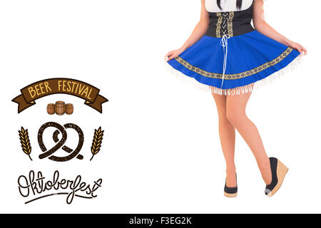 Composite image of oktoberfest girl spreading her skirt Stock Photo