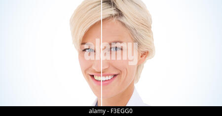 Blonde doctor smiling at camera Stock Photo