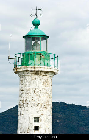 Lighthouse at Propriano, Corsica, France Stock Photo